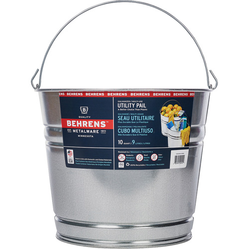 Pail, Galvanized Steel, 9 L PB Rental Co. Ltd.