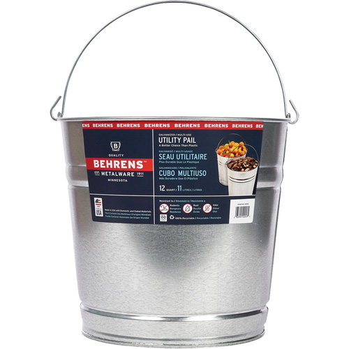 Seau, Acier galvanis&eacute;, 11 L PB Rental Co. Ltd.