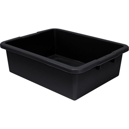 Bac d'entreposage tout usage &agrave; fond rainur&eacute;, 7" ha x 17" p x 22" lo, Plastique, Noir PB Rental Co. Ltd.