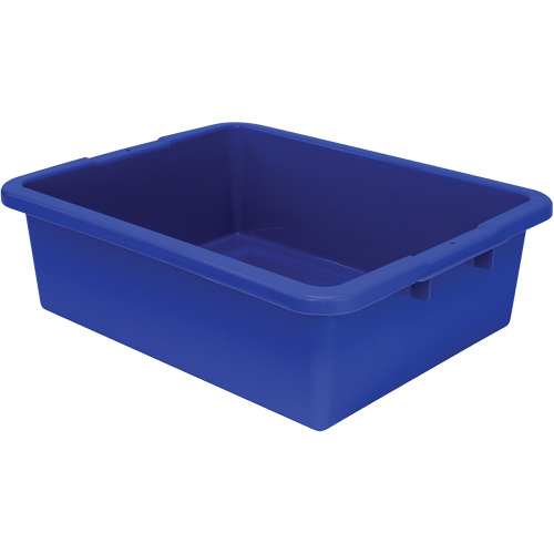 Bac d'entreposage tout usage &agrave; fond rainur&eacute;, 7" ha x 17" p x 22" lo, Plastique, Bleu PB Rental Co. Ltd.