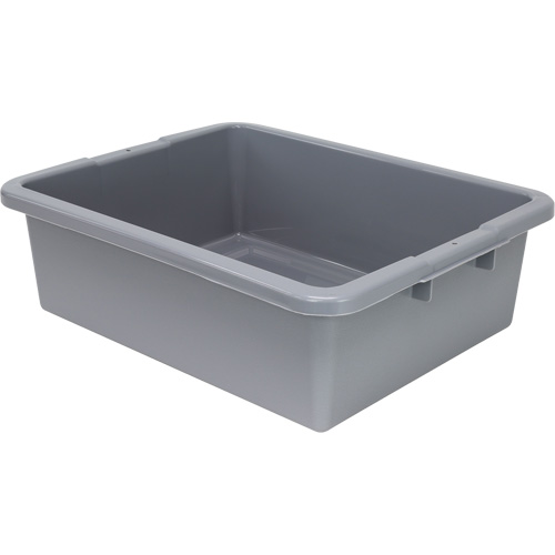 Bac d'entreposage tout usage &agrave; fond rainur&eacute;, 7" ha x 17" p x 22" lo, Plastique, Gris PB Rental Co. Ltd.