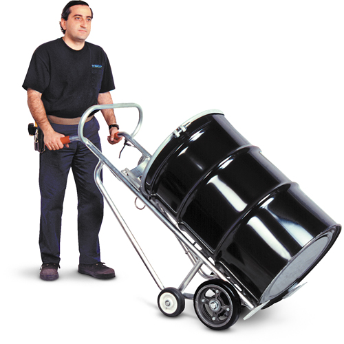 Diables pour baril avec frein manuel, Fabriqu&eacute; en Aluminium, 25 - 55 gal. US (20 - 45 gal. imp.) PB Rental Co. Ltd.