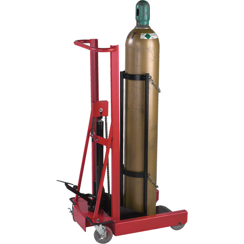 Hydraulic Cylinder Lift, Rubber Wheels, 12" W x 20" L Base, 300 lbs. PB Rental Co. Ltd.