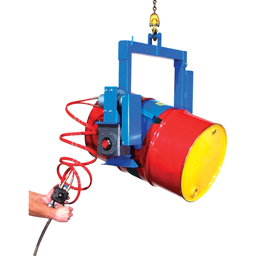 Power Drum Tilter - Air Motor, 55 US gal. (45 Imperial Gal.) Drum Size, 1500 lbs./680 kg. Cap. PB Rental Co. Ltd.