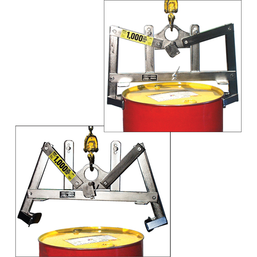 Leveurs de baril verticaux automatiques, 55 gal. US (45 gal. imp.), Cap. 1000 lb/454 kg PB Rental Co. Ltd.