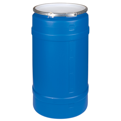 Polyethylene Drums, 30 US gal. (25 imp. Gal.), Open Top, Blue PB Rental Co. Ltd.