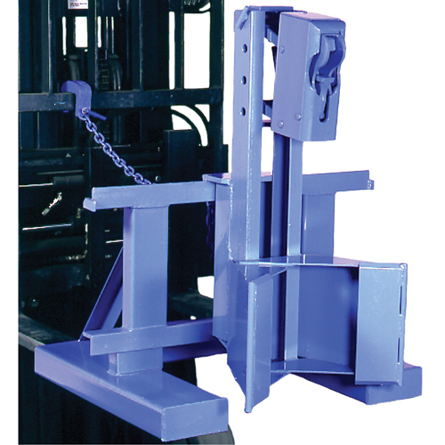 Manipulateur de barils MORSPEED 1500 pour chariot &eacute;l&eacute;vateur, Pour 55 gal. US (45 gal. imp.) PB Rental Co. Ltd.