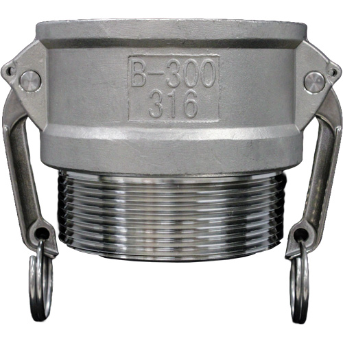 Accouplement &agrave; came et rainure, Acier inoxydable, Type B, 3/4", NPT m&acirc;le, 250 PSI PB Rental Co. Ltd.