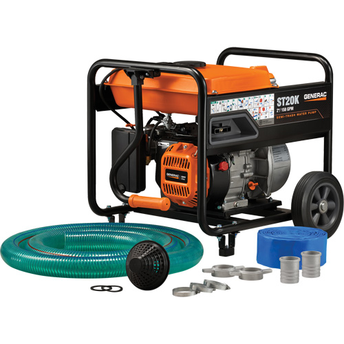 Trousse de pompe &agrave; eau &agrave; semi-r&eacute;sidus, 158 gal./min, 208 cc, 4 cycles OHV PB Rental Co. Ltd.