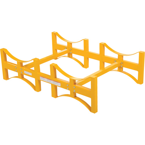 Porte-barils empilable en acier, 2 barils, Capacit&eacute; de 1600 lb, 45-1/2" la x 29-7/8" p x 12-3/4" h PB Rental Co. Ltd.