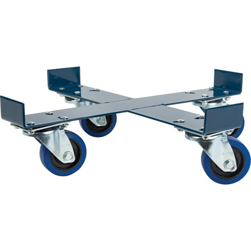 Chariot pour baril, Acier, Capacit&eacute;e 1400 lb, Diam&egrave;tre 24", Roue en &eacute;lastique bleu PB Rental Co. Ltd.