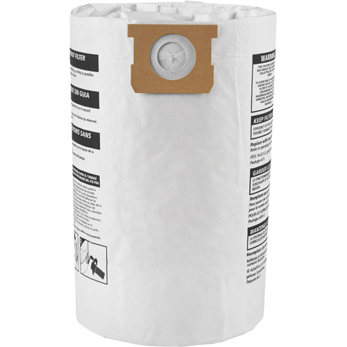 Sacs filtrants pour d&eacute;bris secs jetables de type G, 15 - 22 gal US PB Rental Co. Ltd.