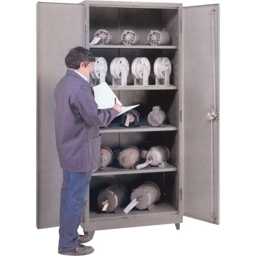 Heavy Gauge Storage Cabinets, Steel, 3 Shelves, 60" H x 36" W x 21" D, Grey PB Rental Co. Ltd.