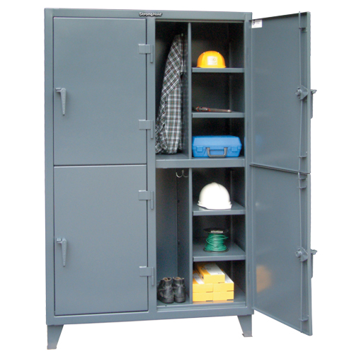 Heavy-Duty Locker, Steel, 8 Shelves, 72" H x 50" W x 24" D, Grey PB Rental Co. Ltd.