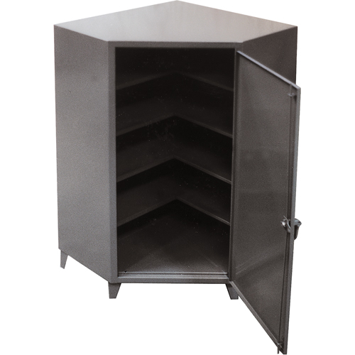 Corner Cabinets, Steel, 4 Shelves, 72" H x 48" W x 24" D, Grey PB Rental Co. Ltd.