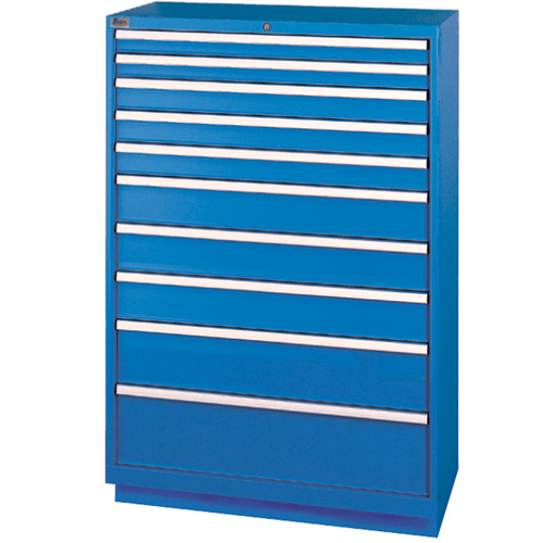 Drawer Cabinets, 10 Drawers, 40-1/4" W x 22-1/2" D x 59-1/2" H, Bright blue PB Rental Co. Ltd.