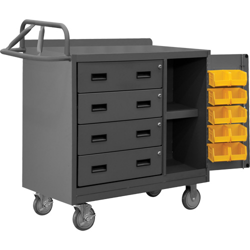 Armoire d'&eacute;tabli mobile avec bacs, Acier Surface PB Rental Co. Ltd.