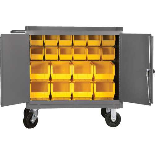 Armoire d'&eacute;tabli mobile avec bacs, Acier Surface PB Rental Co. Ltd.