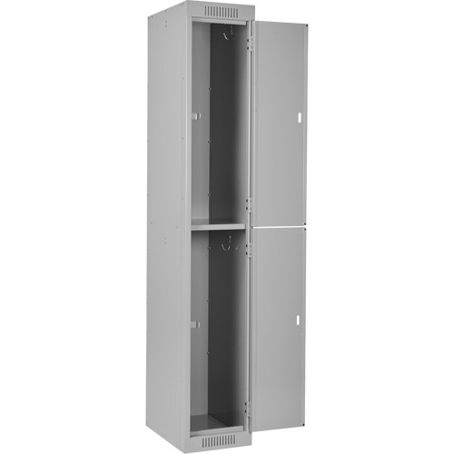 Clean Line Lockers, 2 -tier, Bank of 4, 48" x 18" x 72", Steel, Grey, Rivet (Assembled) PB Rental Co. Ltd.