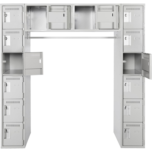 Assembled Archettes Clean Line Economy Lockers, 16 -tier, Bank of 3, 18" x 72" x 12", Steel PB Rental Co. Ltd.