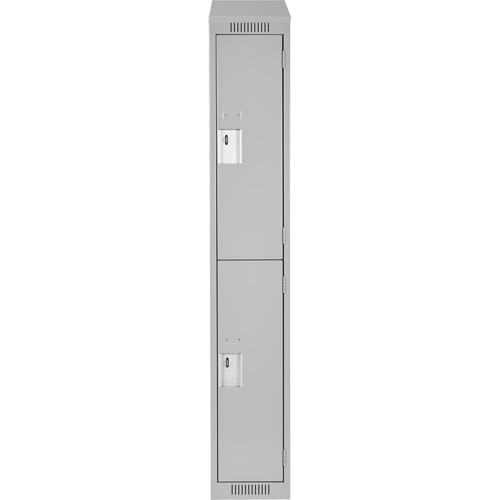Casiers Clean Line, 2 niveaux, 12" x 18" x 78", Acier, Gris, Rivet (assembl&eacute;) PB Rental Co. Ltd.
