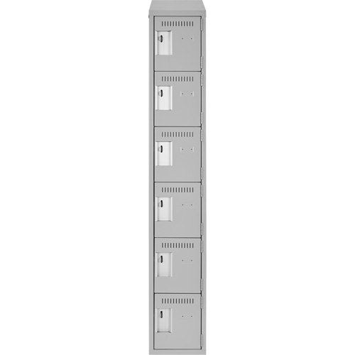 Clean Line Lockerette , 6 -tier, 12" x 18" x 78", Steel, Grey, Rivet (Assembled) PB Rental Co. Ltd.