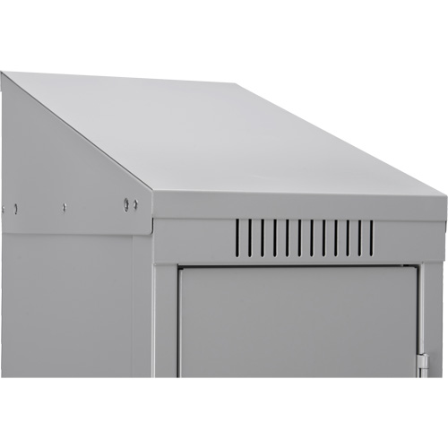 Clean Line Lockerette , 6 -tier, Bank of 4, 48" x 18" x 82", Steel, Beige, Rivet (Assembled) PB Rental Co. Ltd.
