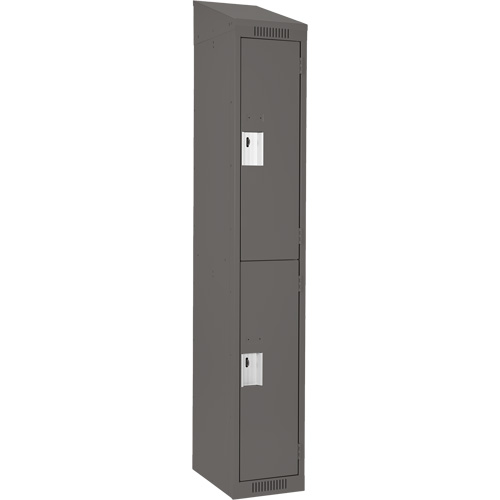 Casiers Clean Line, 2 niveaux, 12" x 18" x 78", Acier, Charbon, Rivet (assembl&eacute;) PB Rental Co. Ltd.