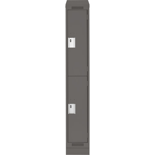 Casiers Clean Line, 2 niveaux, 12" x 18" x 82", Acier, Charbon, Rivet (assembl&eacute;) PB Rental Co. Ltd.