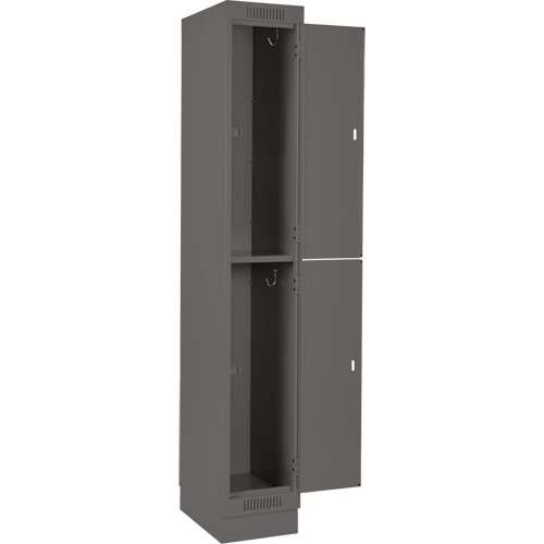 Clean Line Lockers, 2 -tier, Bank of 4, 48" x 18" x 76", Steel, Charcoal, Rivet (Assembled) PB Rental Co. Ltd.
