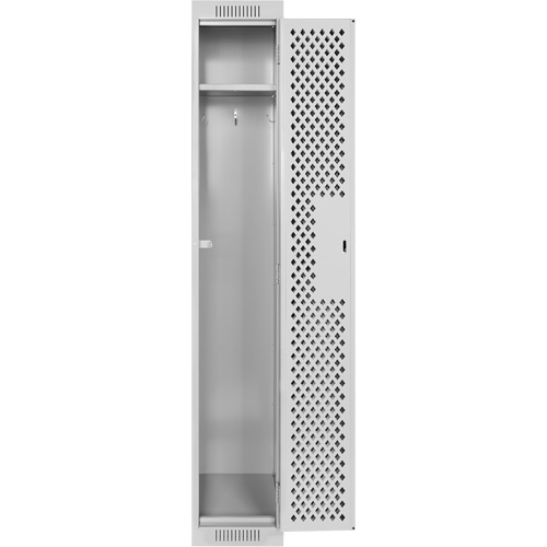 Clean Line Lockers, 12" x 15" x 72", Steel, Grey, Rivet (Assembled), Perforated PB Rental Co. Ltd.