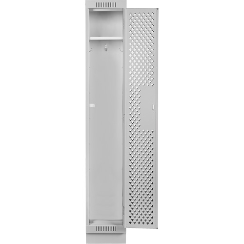 Casiers Clean Line, 12" x 18" x 76", Acier, Gris, Rivet (assembl&eacute;), Perfor&eacute; PB Rental Co. Ltd.