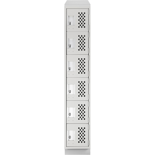Petit casier perfor&eacute; Clean-Line, 6 niveaux, 12" x 72" x 12", Acier PB Rental Co. Ltd.