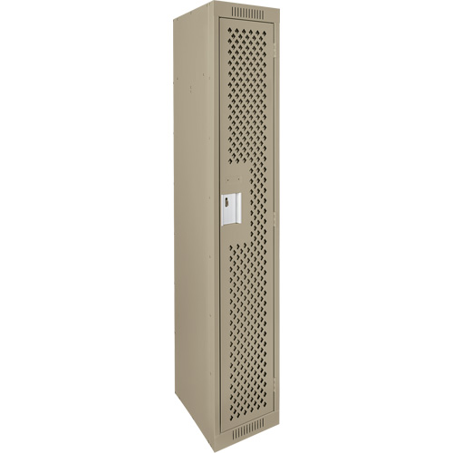 Clean Line Lockers, 12" x 15" x 72", Steel, Beige, Rivet (Assembled), Perforated PB Rental Co. Ltd.