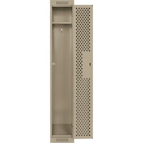 Clean Line Lockers, 12" x 15" x 72", Steel, Beige, Rivet (Assembled), Perforated PB Rental Co. Ltd.