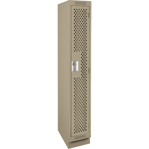 Clean Line Lockers, 12" x 18" x 76", Steel, Beige, Rivet (Assembled), Perforated PB Rental Co. Ltd.