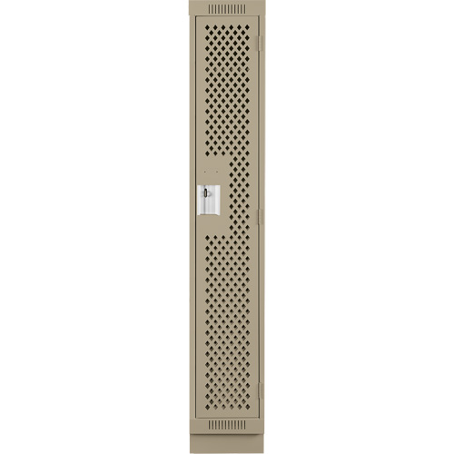 Clean Line Lockers, 12" x 18" x 76", Steel, Beige, Rivet (Assembled), Perforated PB Rental Co. Ltd.