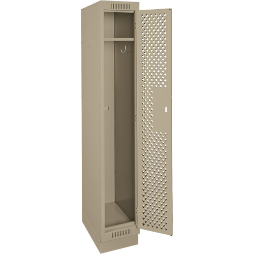 Clean Line Lockers, 12" x 18" x 76", Steel, Beige, Rivet (Assembled), Perforated PB Rental Co. Ltd.