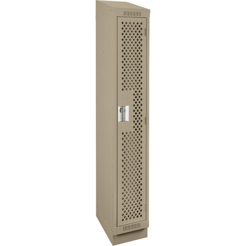 Casiers Clean Line, 12" x 12" x 82", Acier, Beige, Rivet (assembl&eacute;), Perfor&eacute; PB Rental Co. Ltd.