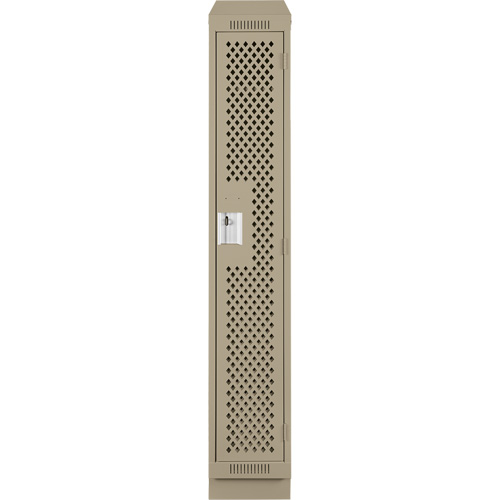 Casiers Clean Line, 12" x 12" x 82", Acier, Beige, Rivet (assembl&eacute;), Perfor&eacute; PB Rental Co. Ltd.