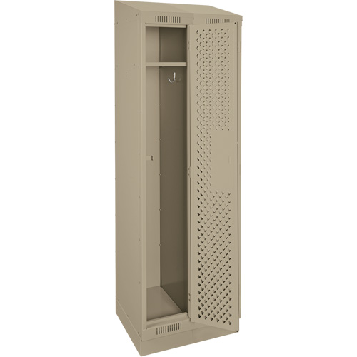 Clean Line Lockers, Bank of 2, 24" x 12" x 82", Steel, Beige, Rivet (Assembled), Perforated PB Rental Co. Ltd.