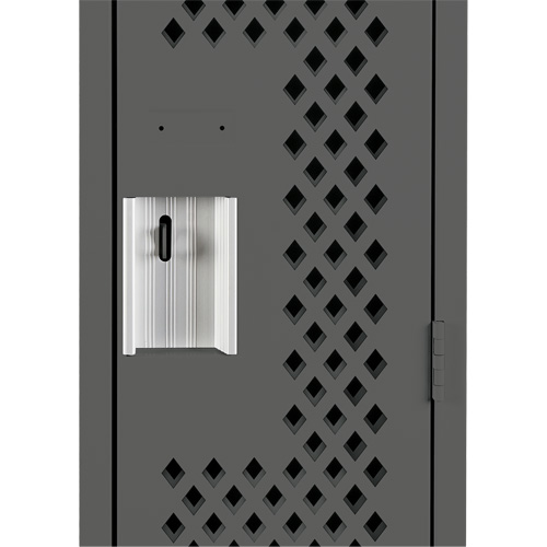Clean Line Lockers, Bank of 2, 24" x 15" x 72", Steel, Charcoal, Rivet (Assembled), Perforated PB Rental Co. Ltd.