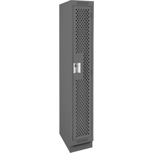 Clean Line Lockers, 12" x 12" x 76", Steel, Charcoal, Rivet (Assembled), Perforated PB Rental Co. Ltd.