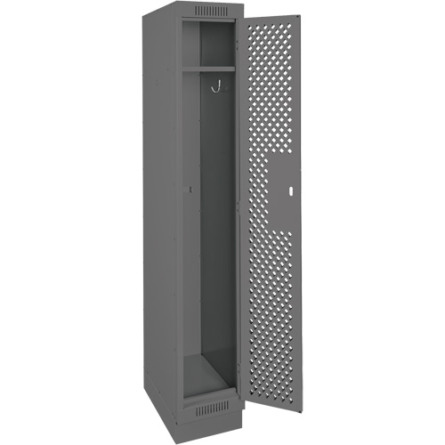 Clean Line Lockers, 12" x 12" x 76", Steel, Charcoal, Rivet (Assembled), Perforated PB Rental Co. Ltd.