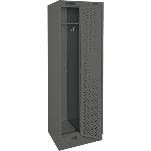 Clean Line Lockers, Bank of 2, 24" x 12" x 76", Steel, Charcoal, Rivet (Assembled), Perforated PB Rental Co. Ltd.