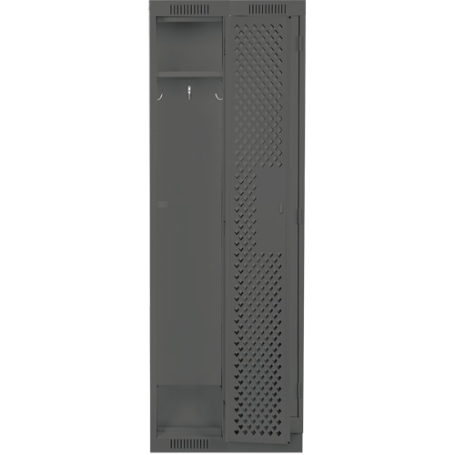 Clean Line Lockers, Bank of 2, 24" x 12" x 76", Steel, Charcoal, Rivet (Assembled), Perforated PB Rental Co. Ltd.