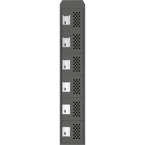 Clean-Line Perforated Lockerette, 6 -tier, 12" x 72" x 12", Steel PB Rental Co. Ltd.