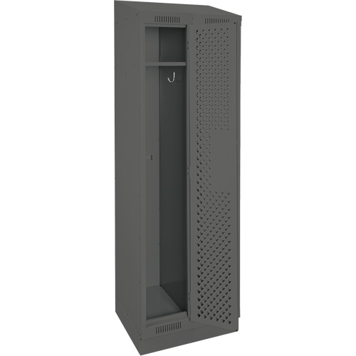 Clean Line Lockers, Bank of 2, 24" x 12" x 82", Steel, Charcoal, Rivet (Assembled), Perforated PB Rental Co. Ltd.