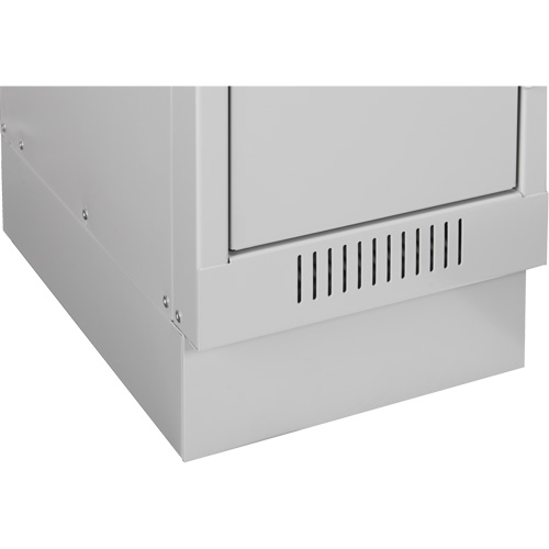 Clean Line Economy Lockers Recessed Base, 1 Banks, 4" H x 12" W x 18" D, Grey, Steel PB Rental Co. Ltd.
