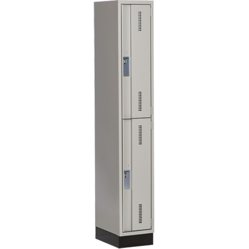 Concorde Heavy-Duty Lockers, 2 -tier, 12" x 18" x 76", Steel, Grey, Welded (Assembled) PB Rental Co. Ltd.
